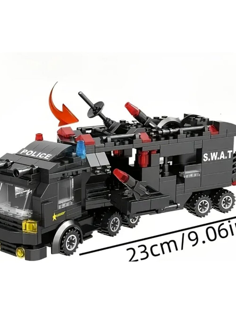 SWAT Truck Building Set (LEGO-Compatible) - Picture 2 of 4
